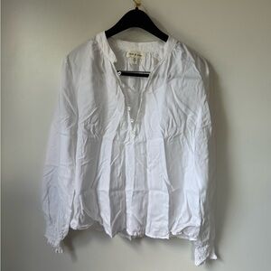 Size S Cloth & Stone Crisp White Blouse